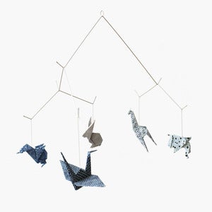 Image of Zoo mobile - Chyogami Bleu - V1