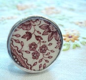 Image of Danish Porcelain and Silver Ring