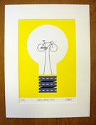 Image of Pedal Power screen print by Rebecca J Kaye