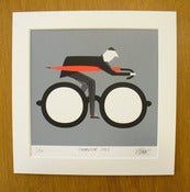 Image of The Commuter screen print by Rebecca J Kaye
