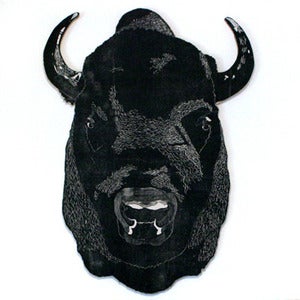 Image of Grandma Ruthie's Buffalo Woodcut Sculpture Print