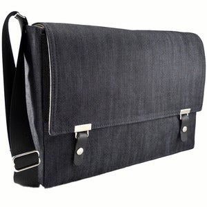 Image of Messenger bag for 11" / 13" MacBook Air in dark denim