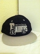 Image of VTG LOS ANGELES LA RAIDERS OAKLAND SCRIPT NWA STARTER RARE TISA EAZY-E SNAPBACK HAT CAP