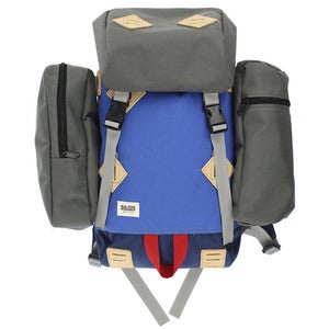 Image of Nylon Ruck Sack - Blue/Grey