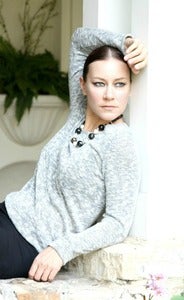 Image of heather long sleeve crew neck