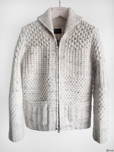 Image of Number (N)ine - FW08 Handknit Zip-Front Shawl Cardigan