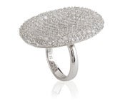 Image of Kara Ackerman <i> Talulah <i> Pave Cocktail Ring in Rhodium Plating