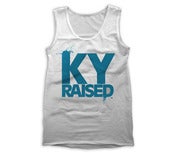Image of KY Raised Women's Tank in White & Teal