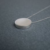 Image of silver disk necklace