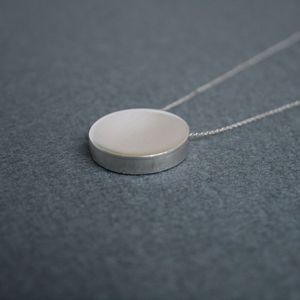 Image of silver disk necklace
