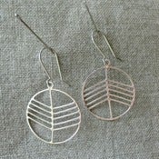 Image of up and down earrings - silver
