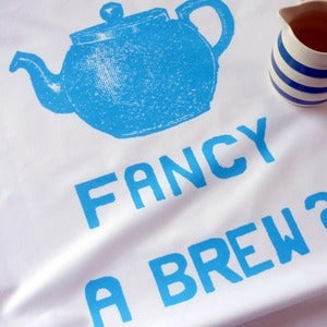 Image of Fancy a Brew? tea towel - sky