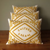 Image of Custard Cream Printed Cushion