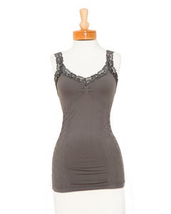 Image of M. Rena Lace Camisole in gunmetal grey