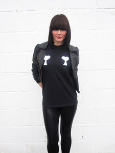 Image of SMUT tassel heart black t-shirt