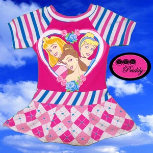Image of I Heart Disney Princesses Aurora, Belle, and Cinderella - Size 6-12 months