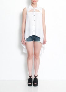 Image of Cameron Sleeveless Button-up