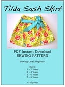 Image of Sewing Pattern - Tilda Sash Skirt  (Sizes 1 to 8) - PDF Instant Downloadable Sewing Pattern