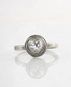 Image of White Topaz Nested Engagement Ring