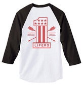 Image of 1% percent Black/White Raglan