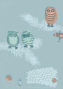 Image of Owls Print - Available in 3 sizes