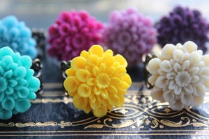 Image of Gerber Daisy Filigree Rings