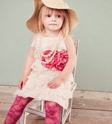 Image of Pink Shabby Chic Flower Sash Belt