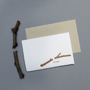 Image of oh snap letterpress card