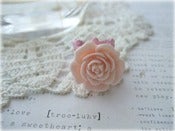 Image of Pink Filigree Ring with Light Pink Flower 