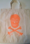 Image of punk peace skull tote