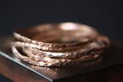 Image of Hammered 14kt Rose Gold Stacking Bangle