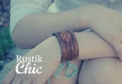 Image of Weaved Vintage Leather Cuff