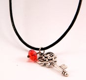 Image of 	 Bella Cottage Key Charm Leather Necklace inspired by Twilight ( Breaking Dawn)