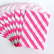 Image of Hot Pink Striped Itty Bitty Bags