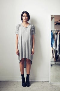 Image of Curved Hem T Dress