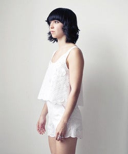 Image of Floral Eyelet Tank w/ Scalloped Hem