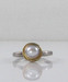 Image of Nested Freshwater Pearl Mixed Metal Engagement Ring
