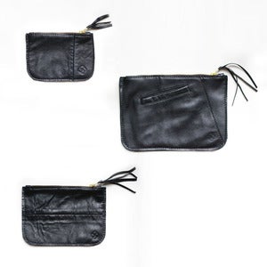 Image of Leather Zip Pouches