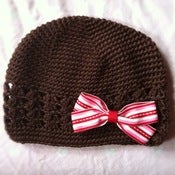 Image of Dark Brown Crochet Beanie