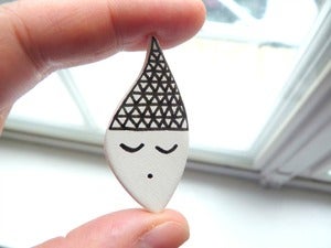 Image of Broche "Léo" en céramique 