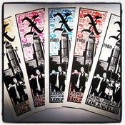 Image of X "1980-2010" gig poster. Celebrating 30 years of the Los Angeles album