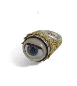Image of Peeping Tom: Blinking Vintage Dolly Eye Ring
