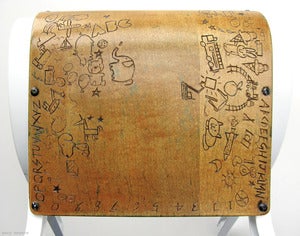 Wary Meyers Carved Wood Kids Chair Image of Wary Meyers Carved Wood Kids Chair