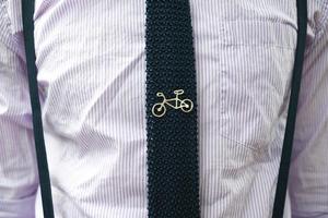 Image of Sterling Silver Bike Tie Tack/Lapel Pin