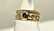 Image of Unique London Blue Topaz Wedding Ring - Gold Filled Stackable Ring, Mother's Day Gift