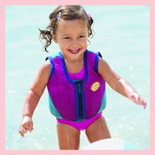 Image of Giubbotto galleggiante che aiuta a nuotare (al mare e in piscina)