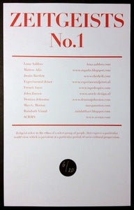 Image of Zeitgeists Magazine #1 - SOLD OUT