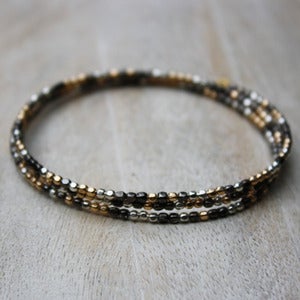 Image of Mixed Metal Triple Bangle
