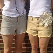 Image of free people colored denim shorts