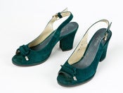 Image of Simone Teal Suede Slingback